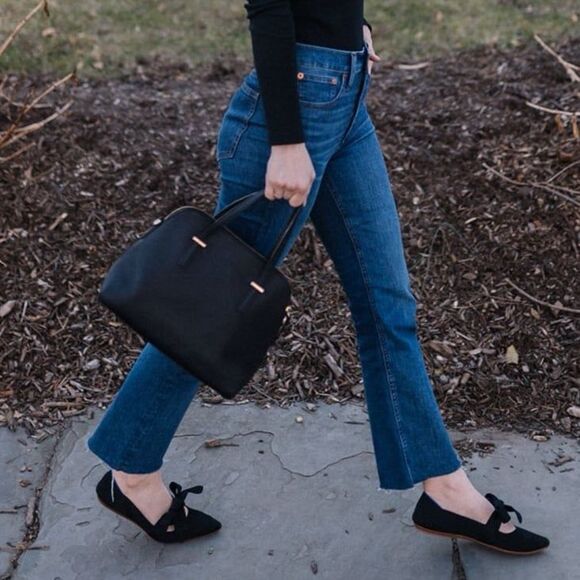 Rothy's Mary Jane The Point Bow Tie Flats in Black Size 6.5 - Picture 6 of 12